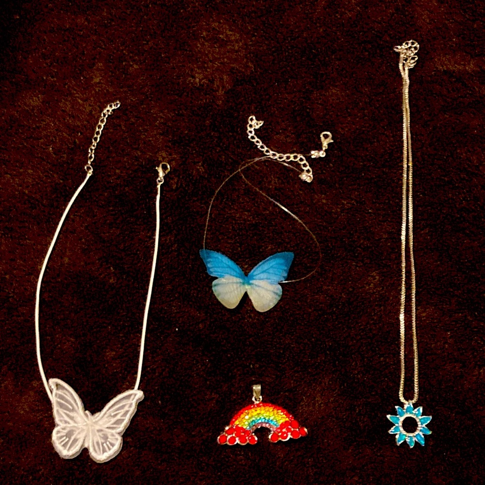 Magical Bundle Butterfly Chokers & Rainbow & Sunflower Necklaces